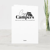 Tent op een strand Camping thema verjaardag Kaart (Achterkant)