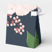 Tent Papier Favor Box Baby Roze Kosmos op Navy Bedankdoosjes (Achterkant)