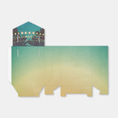 Tent Papier Favor Box Beach Sunset Palm Tree Strin Bedankdoosjes (Uitgevouwen)