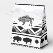 Tent Papier Favor Box Boho Buffalo Tribal Pattern Bedankdoosjes (Voorkant Zijde)