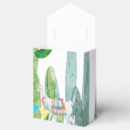 Tent Papier Favor Box Boho Llama Bohemian Cacti De Bedankdoosjes (Geopend)