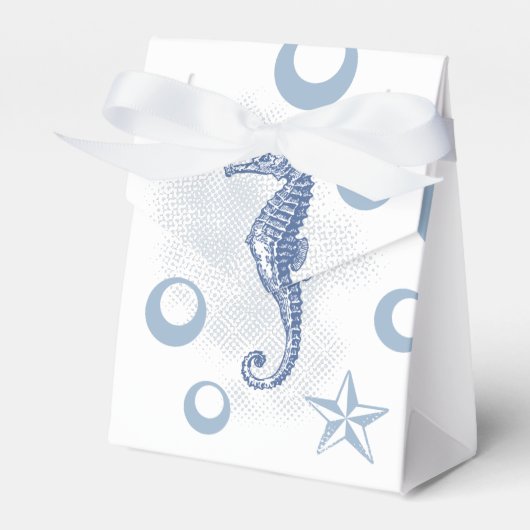 Tent Papier Favor Box Seahorse Ocean Beach Water Bedankdoosjes (Voorkant Zijde)