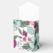 Tent Papier Favor Box Tropische bloemen op wit Bedankdoosjes (Geopend)