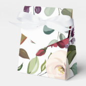 Tent papier gunst doos wit rozen goud geometrisch bedankdoosjes (Voorkant Zijde)