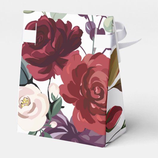 Tent papier gunst doos wit rozen goud geometrisch bedankdoosjes (Achterkant)