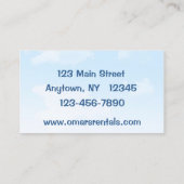 Tent Rental Visitekaartje (Achterkant)