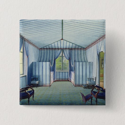 Tent Room, na 1830 Vierkante Button 5,1 Cm (Voorkant)