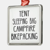 Tent Slaapzak Kampvuur Bikepacking Metalen Ornament (Links)