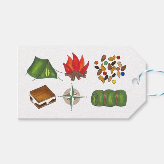 Tent Slaping Bag Camp Fire S'mores Camping Hiking Cadeaulabel (Voorkant (Horizontaal))