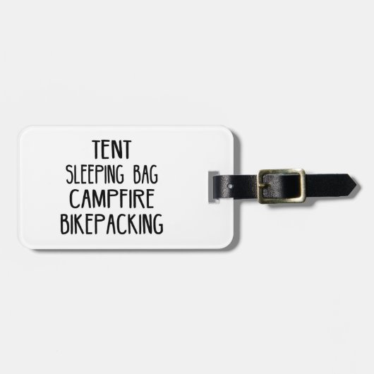 Tent Slaping Bag Campfire Bikepacking Bagagelabel (Voorkant horizontaal)