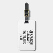 Tent Slaping Bag Campfire Bikepacking Bagagelabel (Voorkant verticaal)