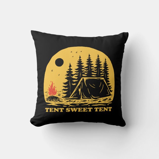 Tent Sweet Tent Kussen (Voorkant)