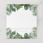 Tent Tropische bladeren plaats kaart Plaatskaartje (Buitenkant ongevouwen)