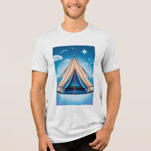 tent verlicht 's nachts Tri-Blend shirt