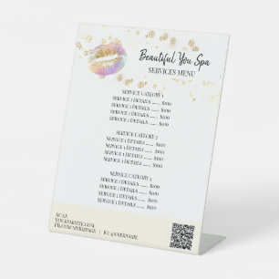 *~* Tentabletop Glitter LIPS Pedestal Sign Reclamebord Met Voetstuk