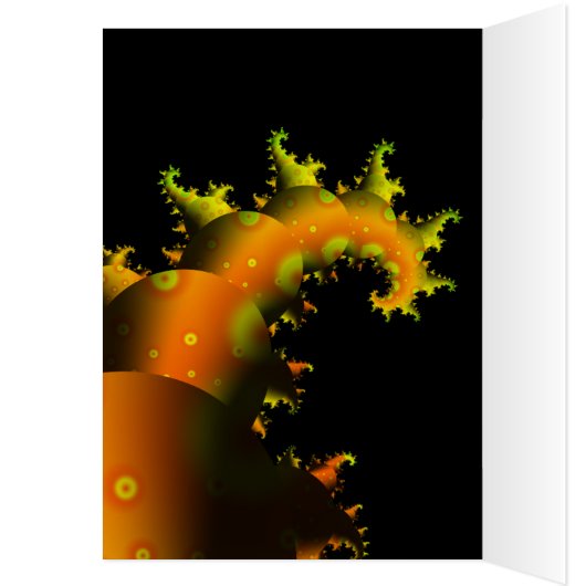 Tentacle Fractal Halloween Kaart (Binnen (Links))