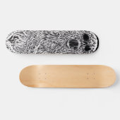 Tentacle-kunst met zwarte en witte schedel persoonlijk skateboard (Horizontaal)