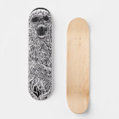 Tentacle-kunst met zwarte en witte schedel persoonlijk skateboard (Voorkant)