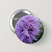 Tentacle Spider Violet Flower Ronde Button 5,7 Cm (Voorkant /achterkant)