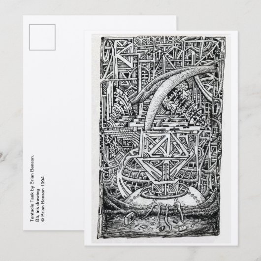 Tentacle Tank van Brian Benson Flat Kaart (Voorkant / Achterkant)