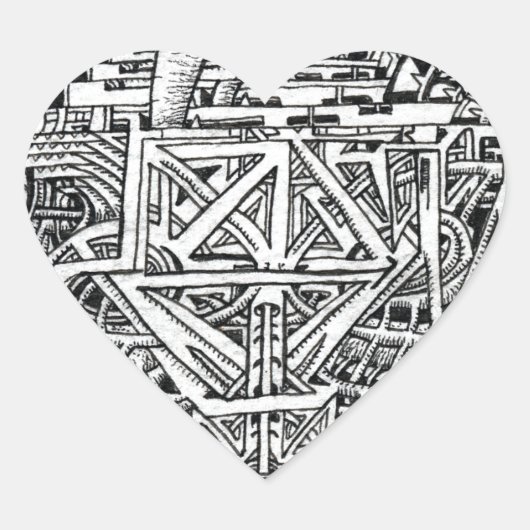 Tentacle Tank van Brian Benson Hart Sticker (Voorkant)