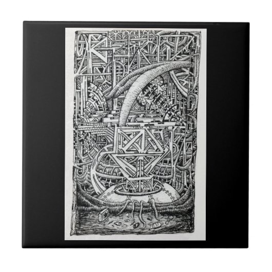 Tentacle Tank van Brian Benson Tegeltje (Voorkant)