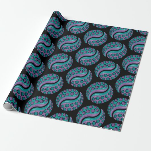 Tentacle Yin Yang Cadeaupapier (Uitgerold)