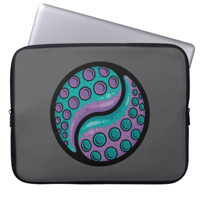 Tentacle Yin Yang Laptop Sleeve (Voorkant)
