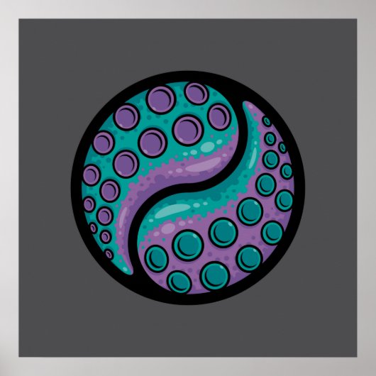 Tentacle Yin Yang Poster (Voorkant)