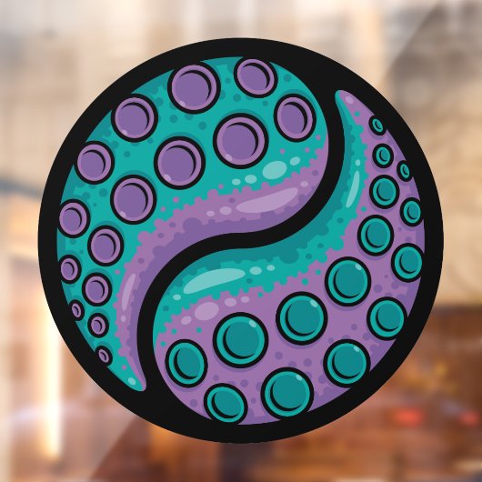 Tentacle Yin Yang Raamsticker (Vel 2)
