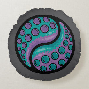 Tentacle Yin Yang Rond Kussen