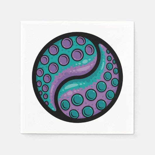 Tentacle Yin Yang Servet (Voorkant)