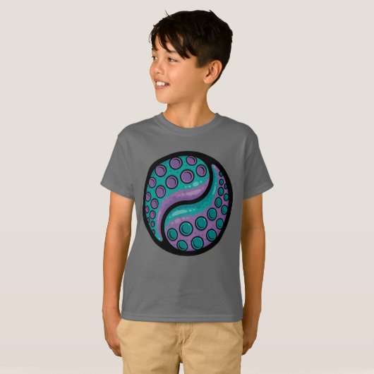 Tentacle Yin Yang T-shirt (Voorkant volledig)