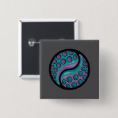Tentacle Yin Yang Vierkante Button 5,1 Cm (Voorkant /achterkant)