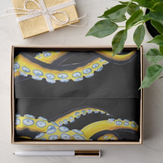 Tentacles Donkere inkt Tissuepapier (Geschenk)