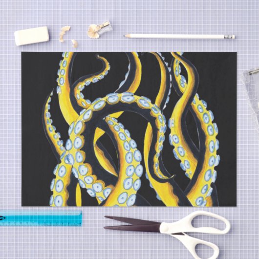 Tentacles Donkere inkt Tissuepapier (Craft)