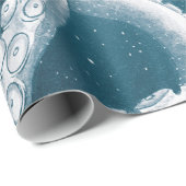 Tentacles Galaxy Blue Moon Rays Cadeaupapier (Rol Hoek)