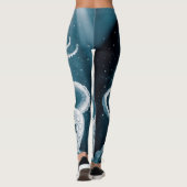 Tentacles Galaxy Blue Moon Rays Leggings (Achterkant)