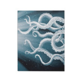 Tentacles Galaxy Blue Moon Rays Notitieblok (Linkerzijde)