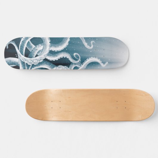 Tentacles Galaxy Blue Moon Rays Persoonlijk Skateboard (Horizontaal)