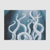 Tentacles Galaxy Blue Moon Rays Tissuepapier (Voorkant)