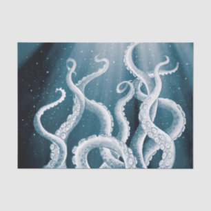 Tentacles Galaxy Blue Moon Rays Tissuepapier