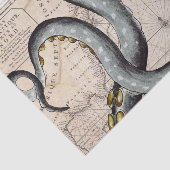 Tentacles Grey Map Tissuepapier (Detail)