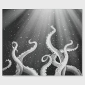 Tentacles Moon Rays Cadeaupapier (Vlak)