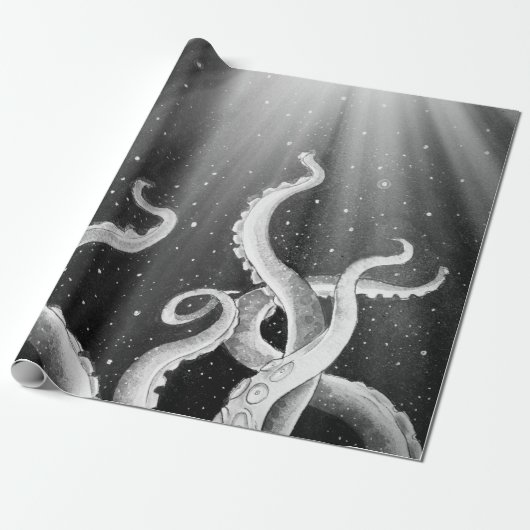 Tentacles Moon Rays Cadeaupapier (Uitgerold)