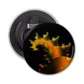 Tentakel fractal flesopener button flesopener (Voorkant)