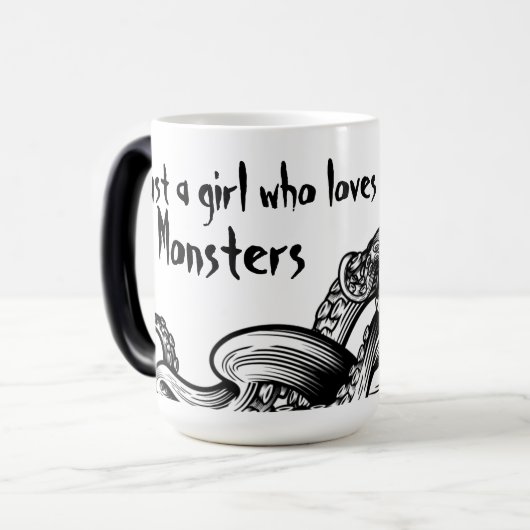 Tentakel Monster Book Tok aanpassen van tekst of n Magische Mok (Voorkant links)