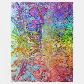 Tentakel Regenboog Dekbed Fleece Deken (Voorkant)