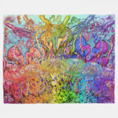 Tentakel Regenboog Dekbed Fleece Deken (Voorkant (Horizontaal))
