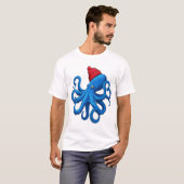 Tentakel Schatten: Dagelijkse Octopus Kunst T-shirt (Voorkant volledig)